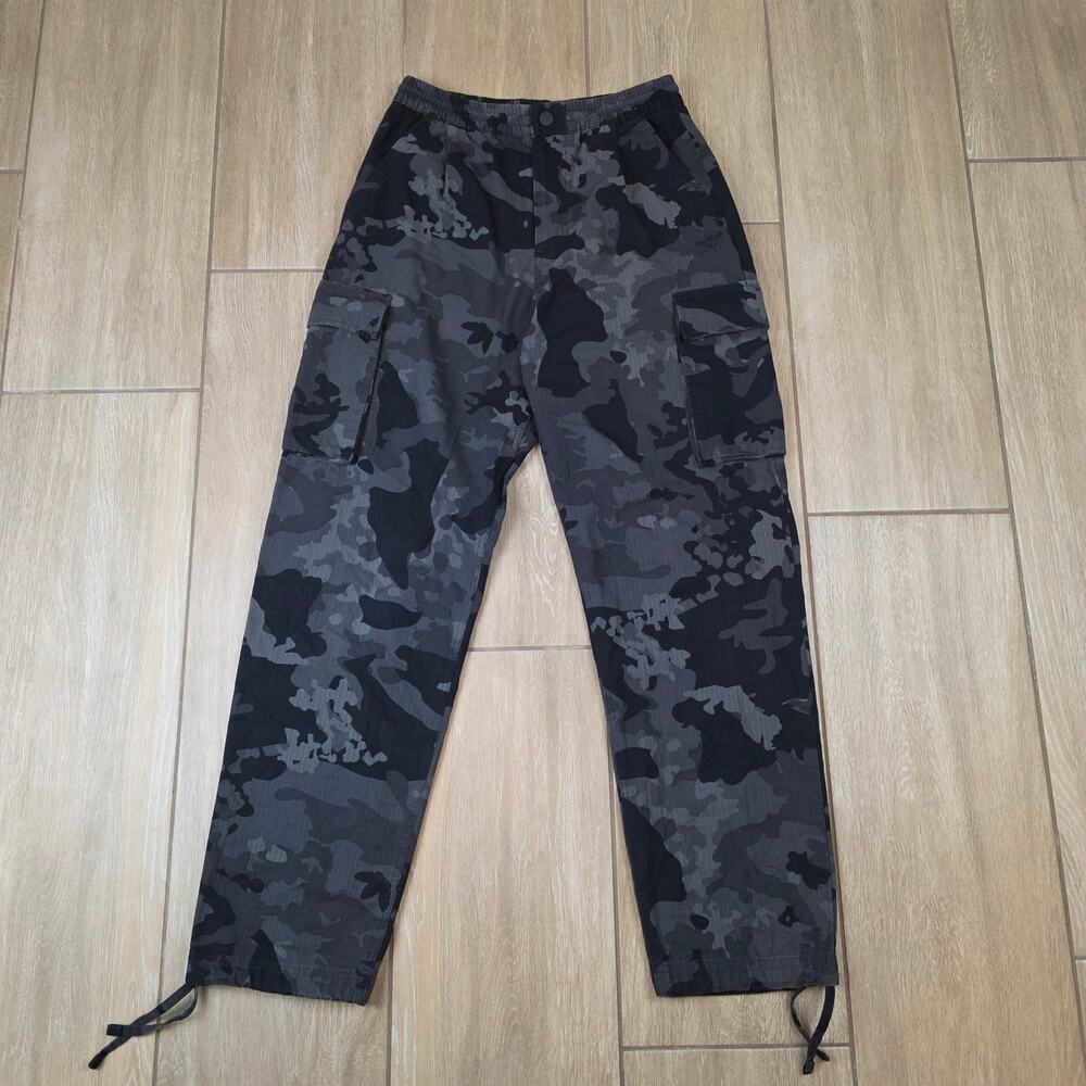 adidas Originals Graphics Camo Cargo Pants Small S Black Carbon Ripstop